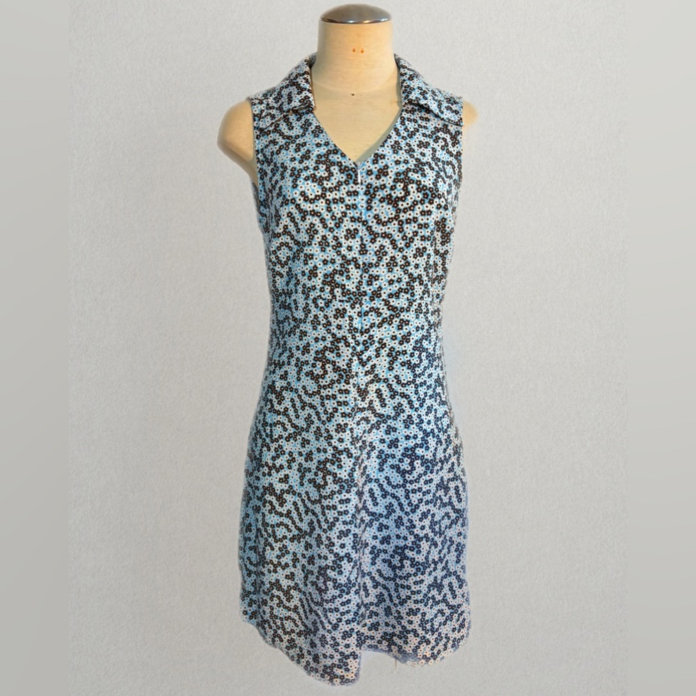 Vintage Zip-Up Floral Dress